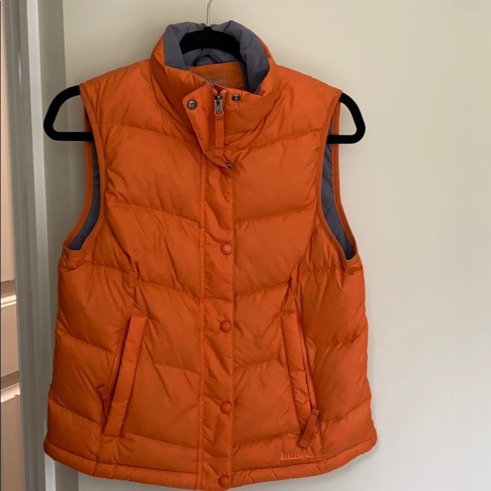 NWOT L.L.Bean Orange Puffy Vest